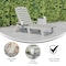 Flash Furniture White Adjustable Chaise Lounger with Cupholder LE-HMP-2017-414-WT-GG - alternate 10